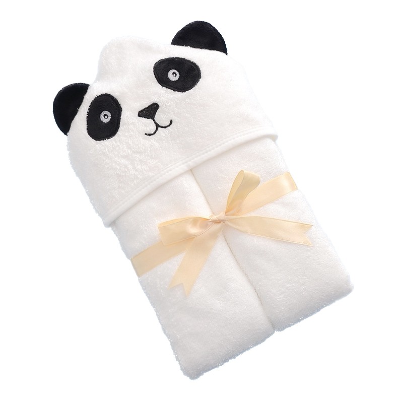 Toalla oso bebé 100% bambú orgánico Panda.